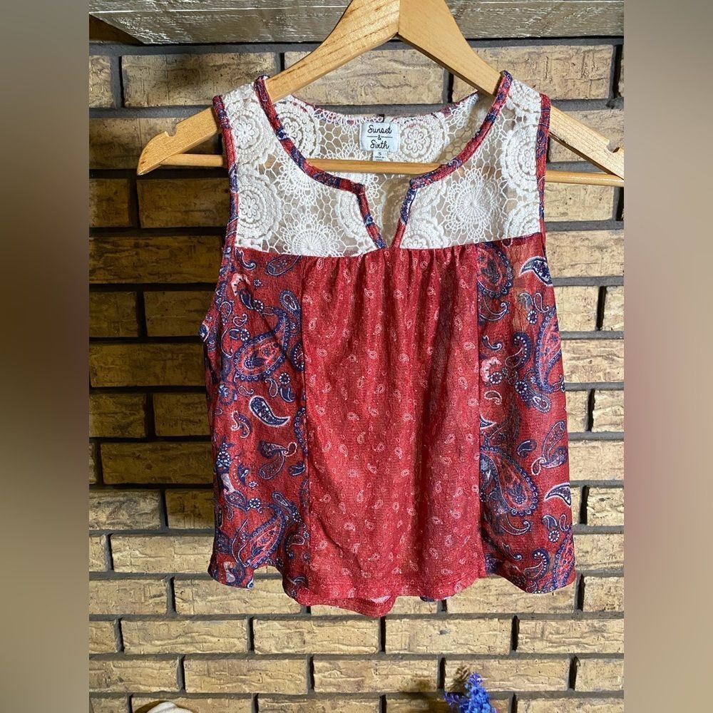 ‎Sunset and sixth tank blouse
